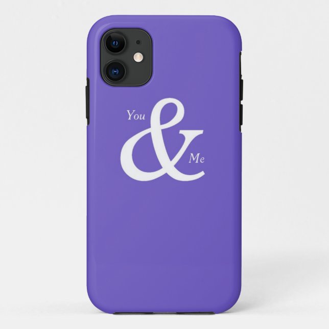 Capa Para iPhone Da Case-Mate Você e Eu em Roxo (Verso)
