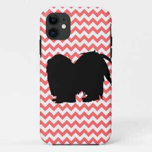 Capa Para iPhone Da Case-Mate Você escolhe a cor Chevron com Shih Tzu Silhouett