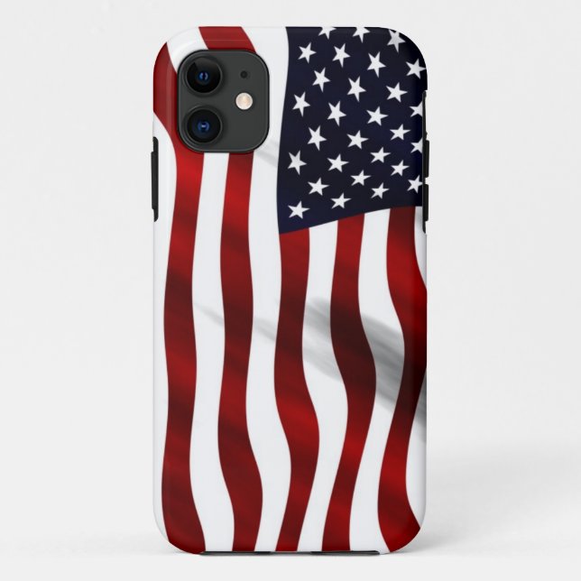 Capa Para iPhone Da Case-Mate Waving Flag Americano (Verso)