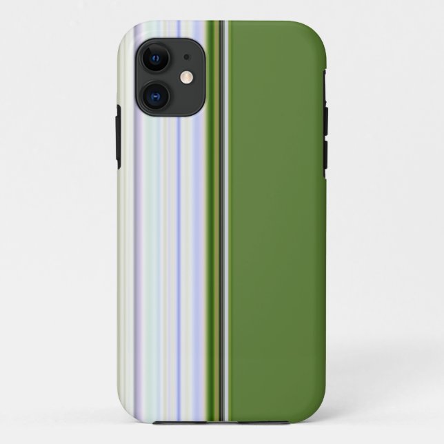 Capa Para iPhone Da Case-Mate White on Green Vertical Lines iPhone 5 Case (Verso)