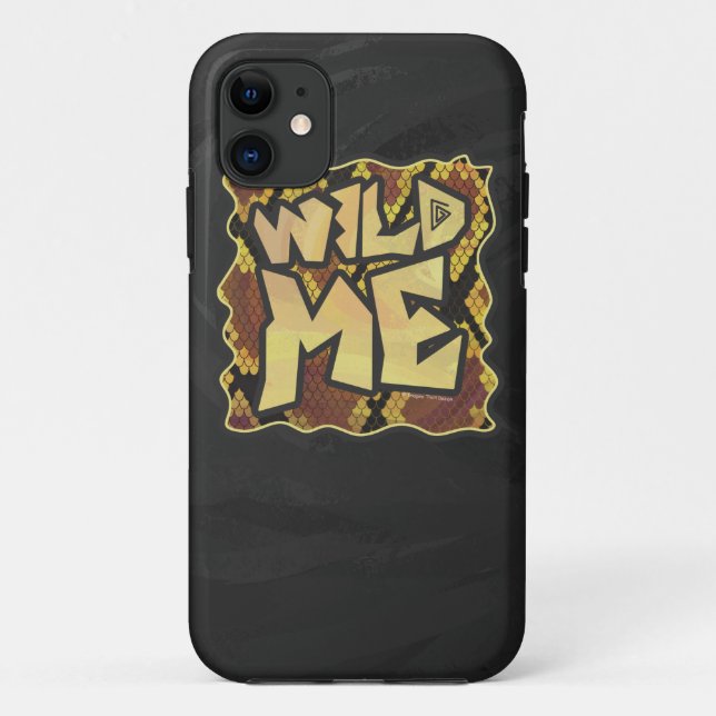 Capa Para iPhone Da Case-Mate Wild Me Cobra Brown e Dourado Impressão (Verso)