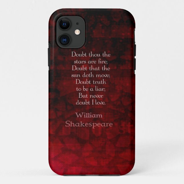 Capa Para iPhone Da Case-Mate William Shakespeare Famoso Citação de Amor (Verso)