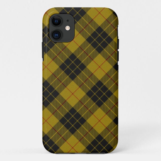 Capa Para iPhone Da Case-Mate Xadrez amarela de tartan MacLeod (Verso)