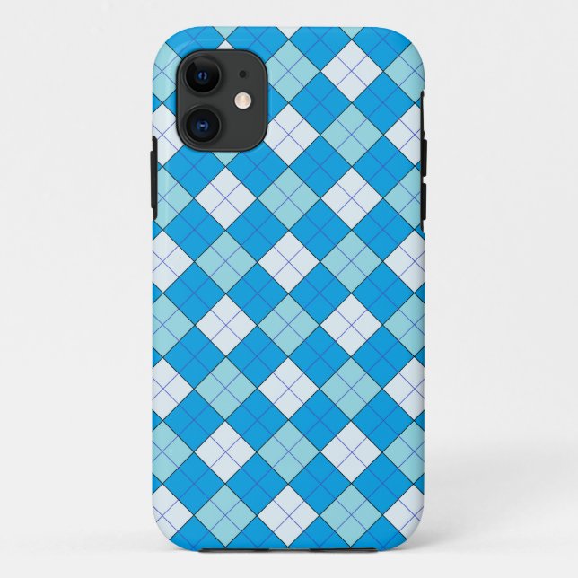 Capa Para iPhone Da Case-Mate Xadrez azul (Verso)