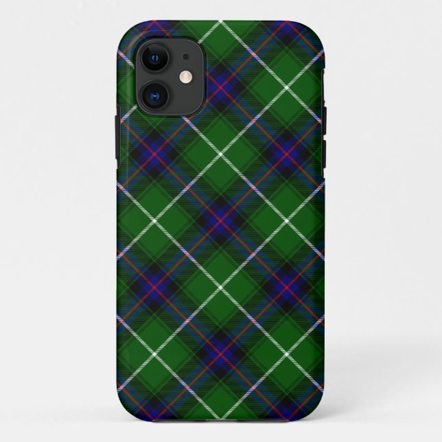 Capa Para iPhone Da Case-Mate Xadrez azul verde MacDonald tartan (Verso)