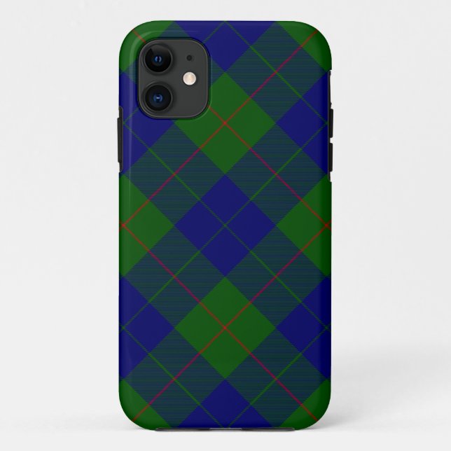 Capa Para iPhone Da Case-Mate xadrez azul verde tartan Barclay (Verso)