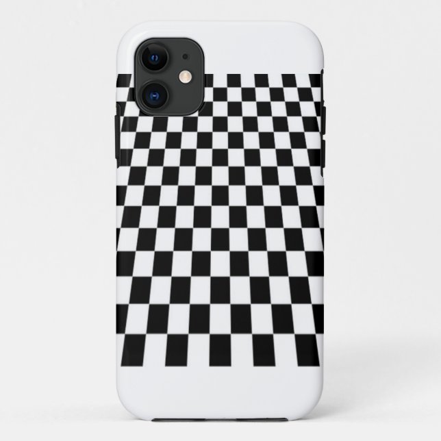 Capa Para iPhone Da Case-Mate xadrez preto e branco (Verso)