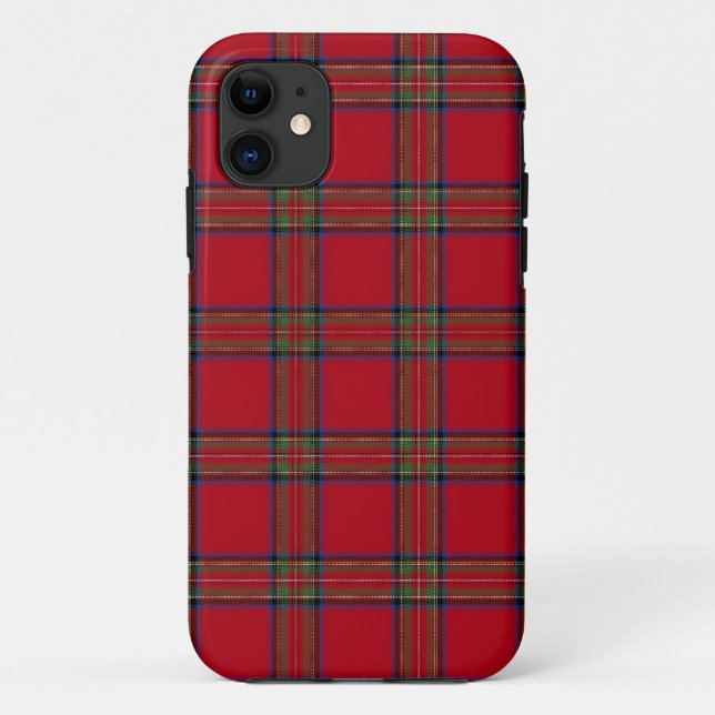 Capa Para iPhone Da Case-Mate Xadrez Real Stewart Tartan iPhone, Plus, Pro Case (Verso)