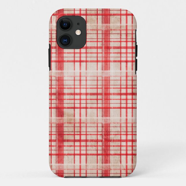 Capa Para iPhone Da Case-Mate Xadrez vermelha (Verso)
