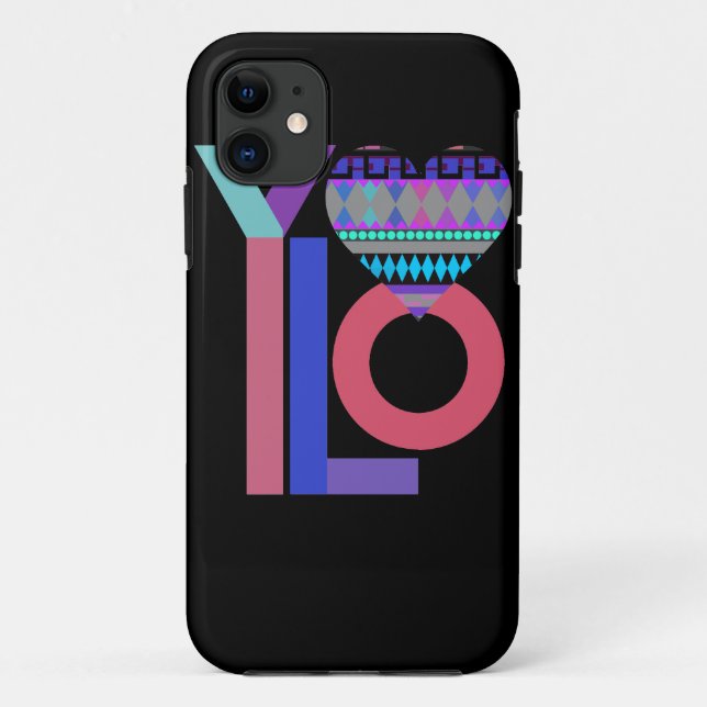 Capa Para iPhone Da Case-Mate YOLO iPhone 5 Cute Black Tribal YOLO (Verso)