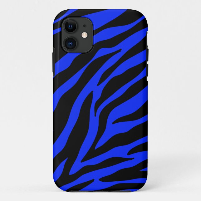 Capa Para iPhone Da Case-Mate zebra azul (Verso)