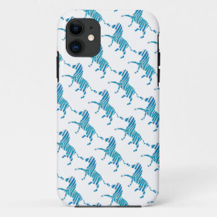 Capa Para iPhone Da Case-Mate Zebra Blue e White Silhouette