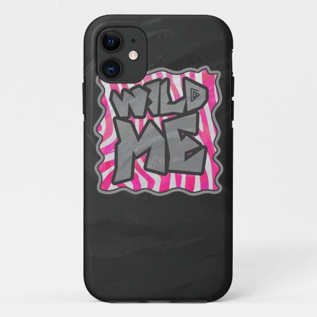 Capa Para iPhone Da Case-Mate Zebra Quente-Rosa e Branco (Verso)