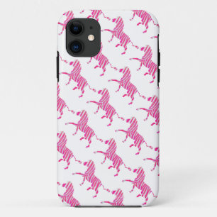 Capa Para iPhone Da Case-Mate Zebra Rosa Quente e Silhueta Branca