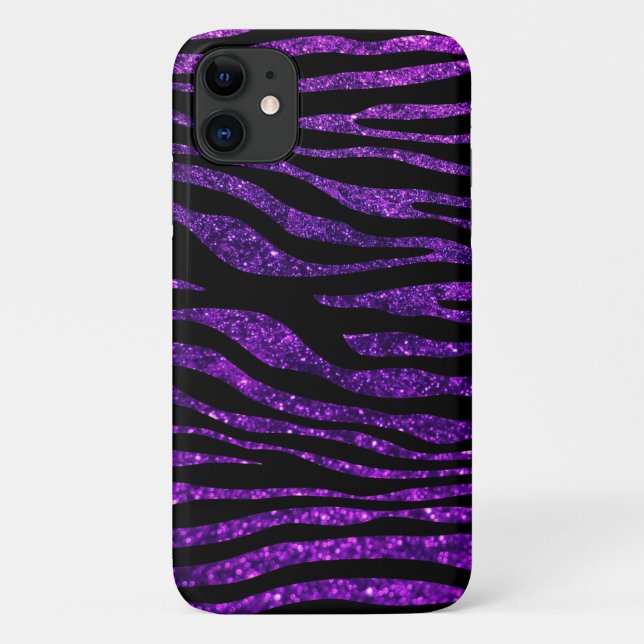 Capa Para iPhone Da Case-Mate Zebra roxa, Zebra-relha, Impressão-Zebra, Stripes (Verso)