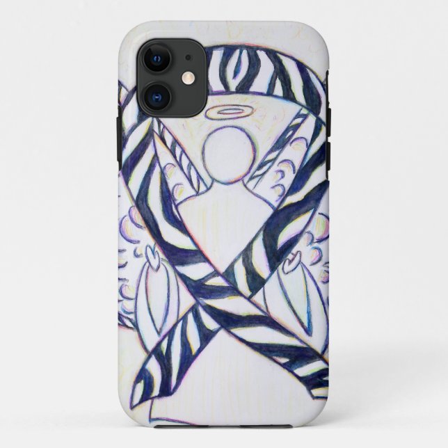 Capa Para iPhone Da Case-Mate Zebra Stripe Sensibilização Fita Angel iPhone 5 Ca (Verso)