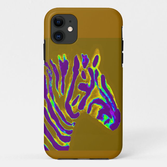 Capa Para iPhone Da Case-Mate Zebra Wildlife Art Purple Strike (Verso)