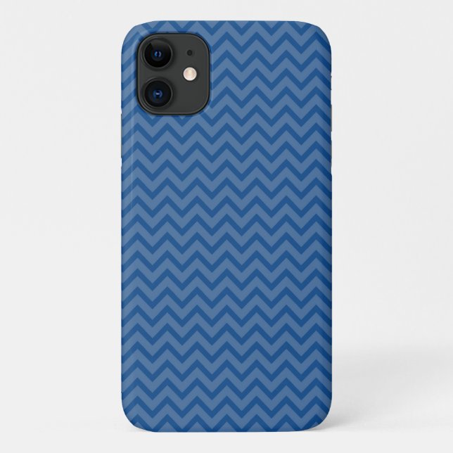 Capa Para iPhone Da Case-Mate Zigzag Azul, Chevron Azul, Padrão Geométrico (Verso)