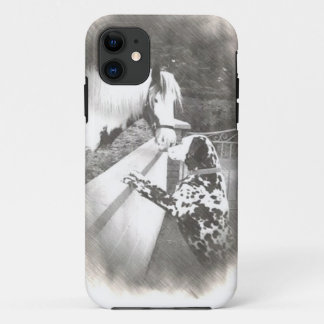 Capa Para iPhone Da Case-Mate Zorra do cão de Dalmation com cavalo