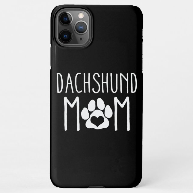 Capa Para iPhone Dachshund Mãe Cachorro Sobrevivente Presente Dia M (Verso)