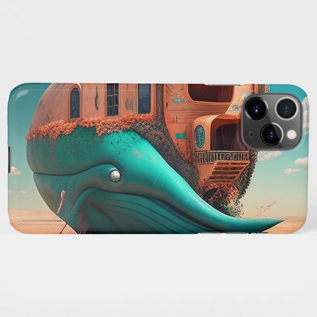 Capa Para iPhone Desert Whale House (Verso Horizontal)