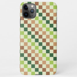 Capa Para iPhone Earthy rainbow diagonal checkerboard pattern