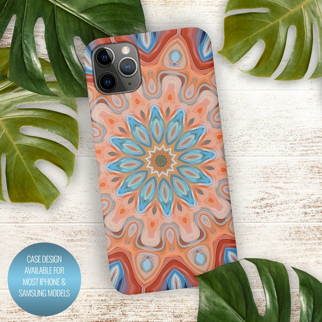 Capa Para iPhone Elegante Abstrato Bohemian Mandala Art (Criador carregado)