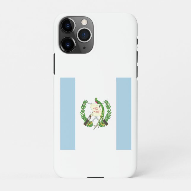 Capa Para iPhone Emblema da bandeira da Guatemala (Verso)