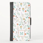 Bonito Monograma Girly Dacil Pastel Floral<br><div class="desc">Bonito Monograma Girly Daît Pastel Floral iPhone X Wallet Case</div>