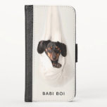 Caso de Wallet de Cat iPhone de Pet Dog Personaliz<br><div class="desc">Personalize uma foto do seu querido cão de estimação,  gato ou. Adicione facilmente o nome da escolha. Ideia de presente ideal para você ou para outros em qualquer ocasião especial.</div>
