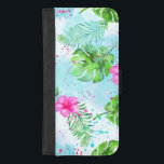 Capa Carteira Para iPhone 8/7 Plus Caso de Wallet de Hibiscus Beach Tropical<br><div class="desc">Caso de Wallet de Hibiscus Beach Tropical</div>