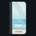 Capa Carteira Para iPhone 8/7 Plus Caso de Wallet Monograma Tropical Rainbow<br><div class="desc">Caso de Wallet Monograma Tropical Rainbow</div>