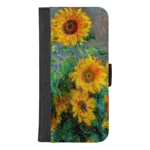 Capa Carteira Para iPhone 8/7 Plus Claude Monet - Buquê de Sunflower