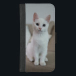 Capa Carteira Para iPhone 8/7 Plus Gato branco | Zazzle_Growth.<br><div class="desc">Gato branco | Zazzle_Growth. iPhone 8/7 Plus Wallet Case</div>