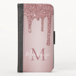 Girly Rosa Dourado Sparkle Glitter Drives Monogram<br><div class="desc">Girly Rosa Dourado Sparkle Glitter Drips Monograma Wallet Telefônica com nossas tendências de brilho sujo em branco rosa/rosa. Projetado por Cedar e String. Para personalizar ainda mais, clique no link "personalizar mais" e use a ferramenta design para modificar o design. Se precisar de assistência ou itens correspondentes, entre em contato...</div>