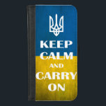 Capa Carteira Para iPhone 8/7 Mantenha a calma e o carregar no tridente de emble<br><div class="desc">Mantenha a calma e o carregar na bandeira ucraniana</div>