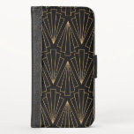 Padrão de Deco de Arte Dourada e Negra<br><div class="desc">Padrão de deco de arte Dourada e negra. O design apresenta um design de estilo Gatsby Excelente preto e ouro.</div>