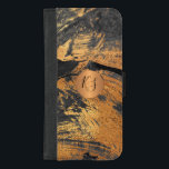 Capa Carteira Para iPhone 8/7 Plus pincel de abstrato art trava monograma de ouro de<br><div class="desc">Abstrato pintada de glitter de ouro metálico falso, carvão de cinza escura e fazer preto de arte glamourosa de arte moderna, canvas com escova de acrilo, com uma capa de telefone elegante de carteira com um círculo geométrico de cobre metálico falso, monograma, para um artista de maquilhagem | planejador de...</div>