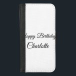 Capa Carteira Para iPhone 8/7 SIMPLE MINIMAL.CUTIE ADD NAME BABY happy birthday<br><div class="desc">Design</div>