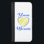 Capa Carteira Para iPhone 8/7 Slogan Slava Ucraniano Glória à Ucrânia<br><div class="desc">Destaque com o slogan Slava Ucraniano</div>