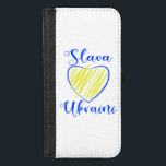 Capa Carteira Para iPhone 8/7 Slogan Slava Ucraniano Glória à Ucrânia<br><div class="desc">Destaque com o slogan Slava Ucraniano</div>