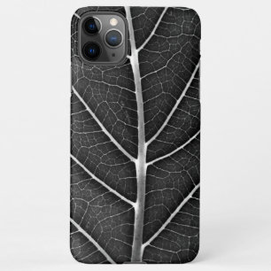 Capa Para iPhone Fecho de folhas brilhantes a preto e branco