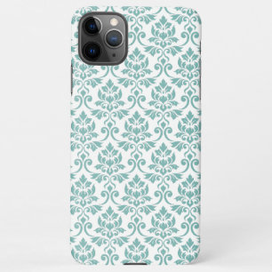 Capa Para iPhone Feuille Damask Teal Pattern