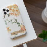Capa Para iPhone Flores Modernas - Presente Personalizado Amarelo e<br><div class="desc">Este belo design de flores aquáticas modernas apresenta flores amarelas brilhantes e alegres organizadas em um belo buquê. O trabalho de arte é criado por meio do delicado e translúcido meio de aquarela, que dá às flores uma qualidade macia e sonolenta. O design pode ser personalizado com um nome de...</div>