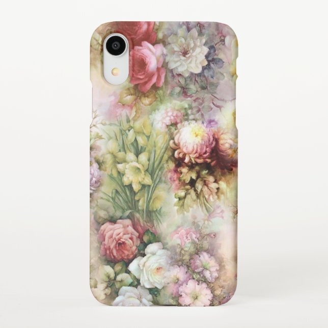 Capa Para iPhone Flores Vintage (Verso)