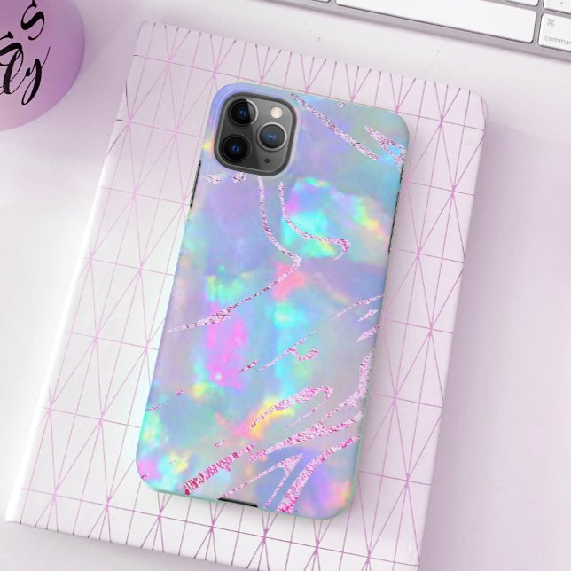 Capa Para iPhone folha fina púrpura de gemstone opal (Criador carregado)