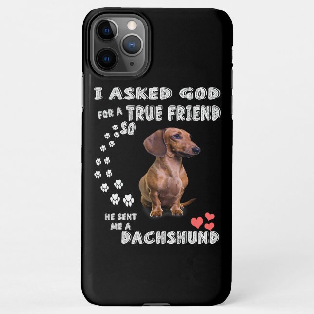 Capa Para iPhone Garota Bonita Dachshund Doxie dá presentes Dachshu (Verso)