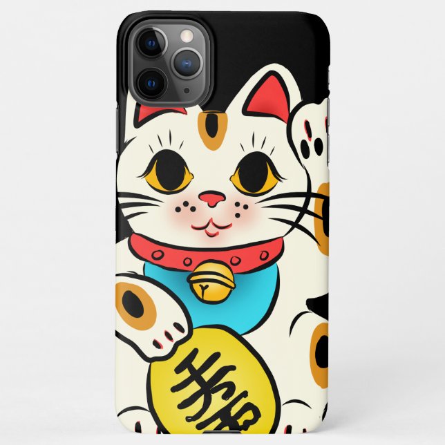 Capa Para iPhone gato-de-sorte japonês (Verso)