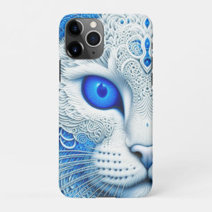 Capa Para iPhone Gato Místico Branco, Arte do Étero AI