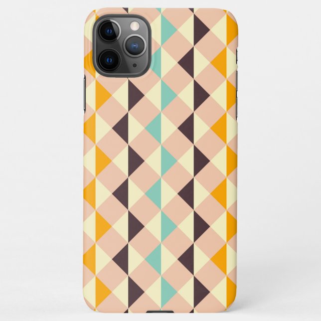 Capa Para iPhone Geometric pattern overlapping diamonds & triangle (Verso)